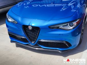 Alfa Romeo Giulia Front Canards - Carbon Fiber - V2 - Feroce Carbon - Sport/ Ti/ Veloce Alfa Romeo Giulia Front Canards - Carbon Fiber - V2 - Feroce Carbon - Sport/ Ti/ Veloce